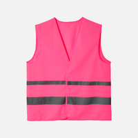 GILET DE SECURITE HAUTE VISIBILITÉ VELO ROSE FLUO