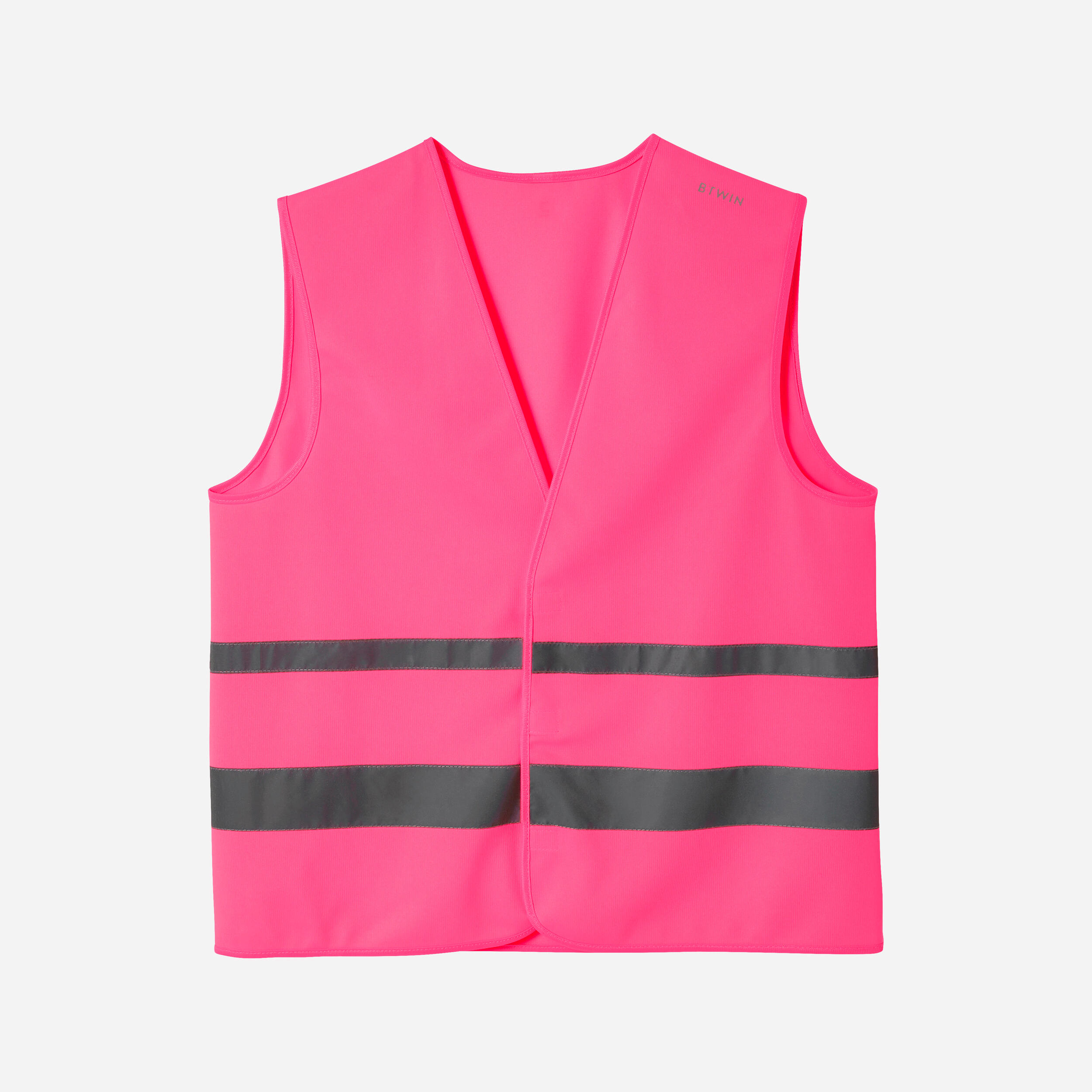 Decathlon UK Btwin Adult High Visibility Cycling Safety Vest - Neon Pink