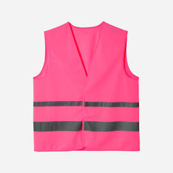 Chaleco Seguridad Alta Visibilidad Ciclismo Rosa Fluorescente