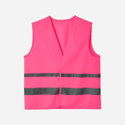 GILET DE SECURITE HAUTE VISIBILITÉ VELO ROSE FLUO