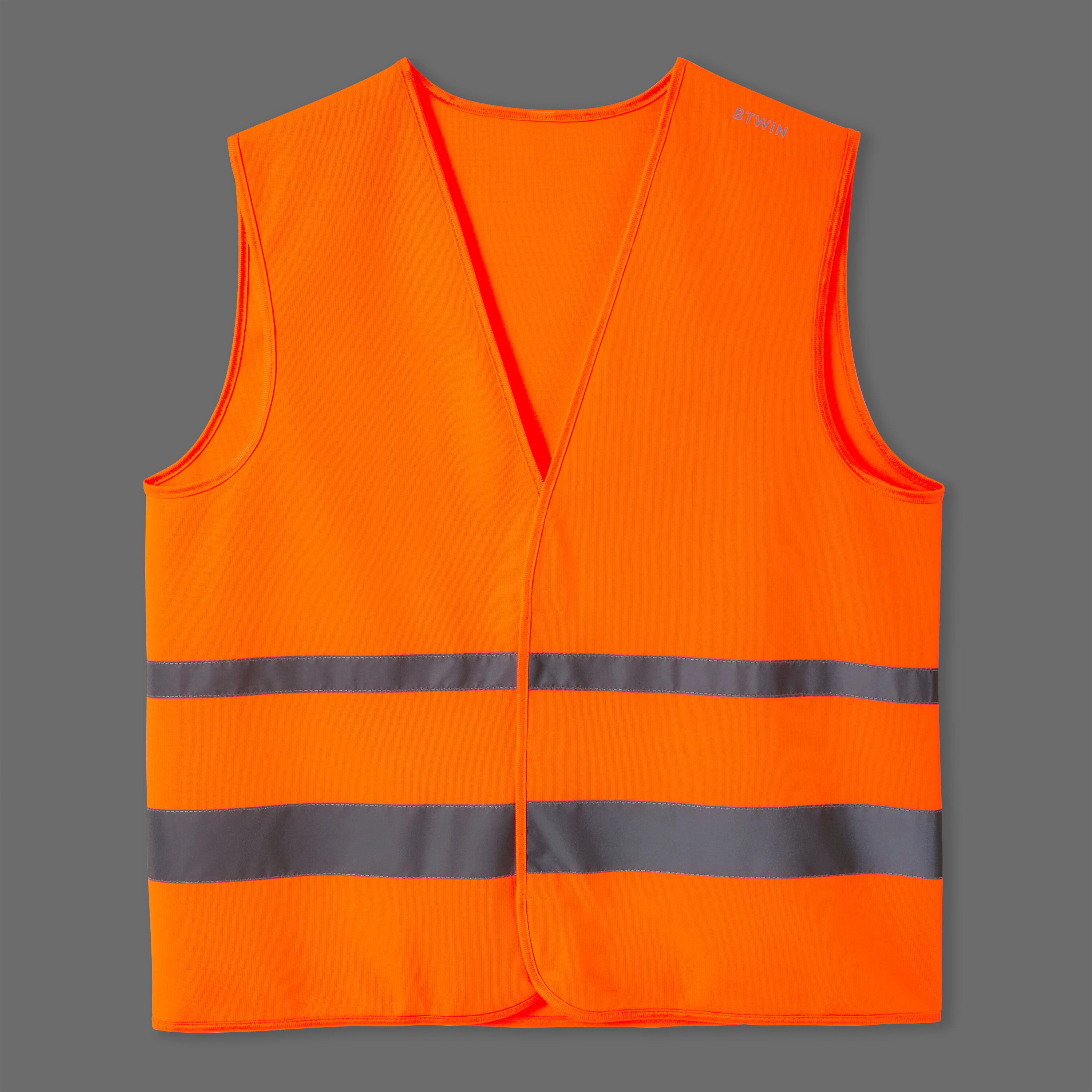 Adult High Visibility Cycling Safety Vest - Neon Orange 3/3