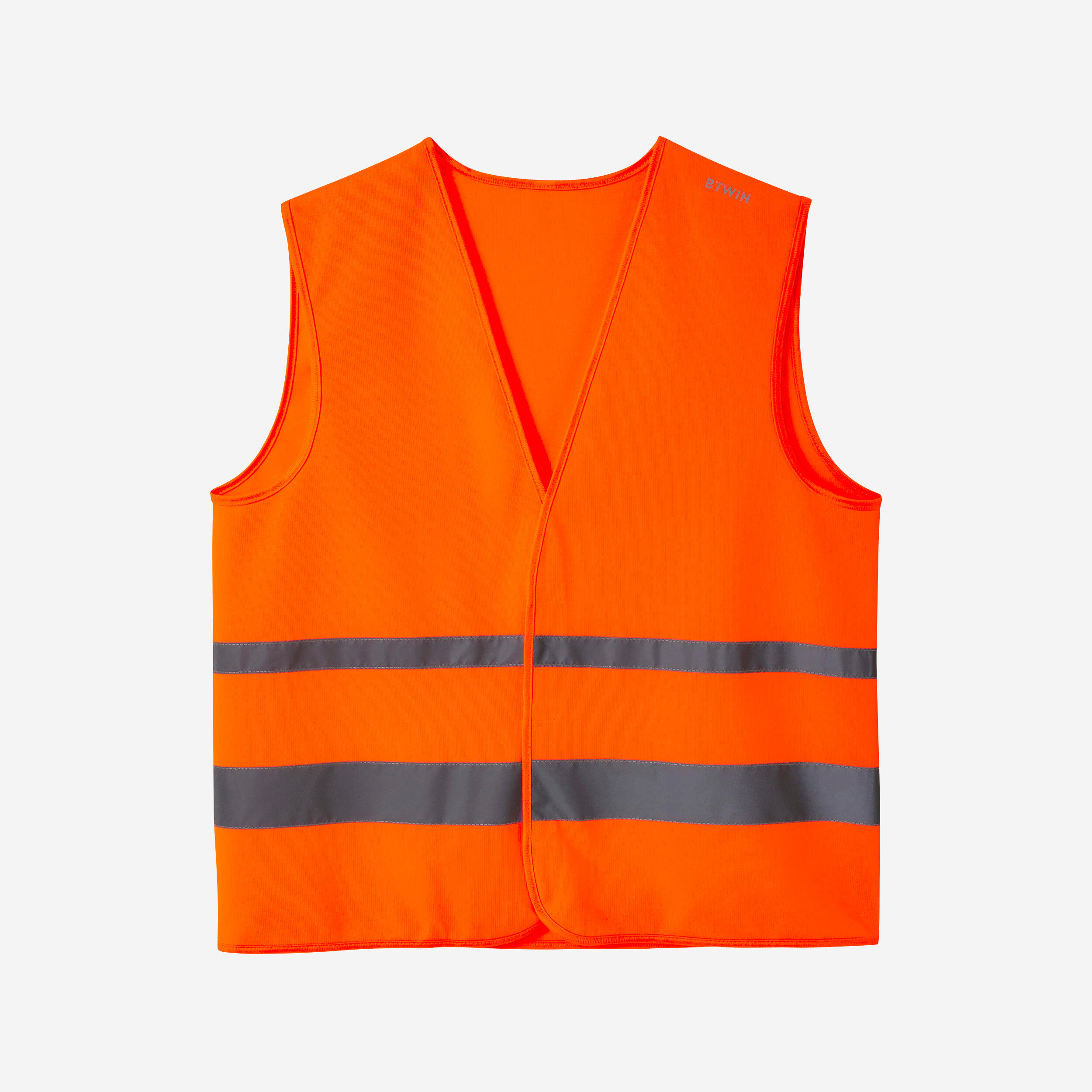 BTWIN Adult High Visibility Cycling Safety Vest - Neon Orange