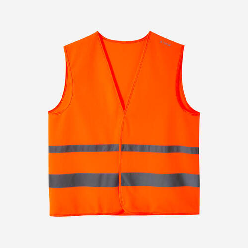 GILET DE SECURITE HAUTE VISIBILITÉ VELO ORANGE FLUO pour les clubs et  collectivités | Decathlon Pro