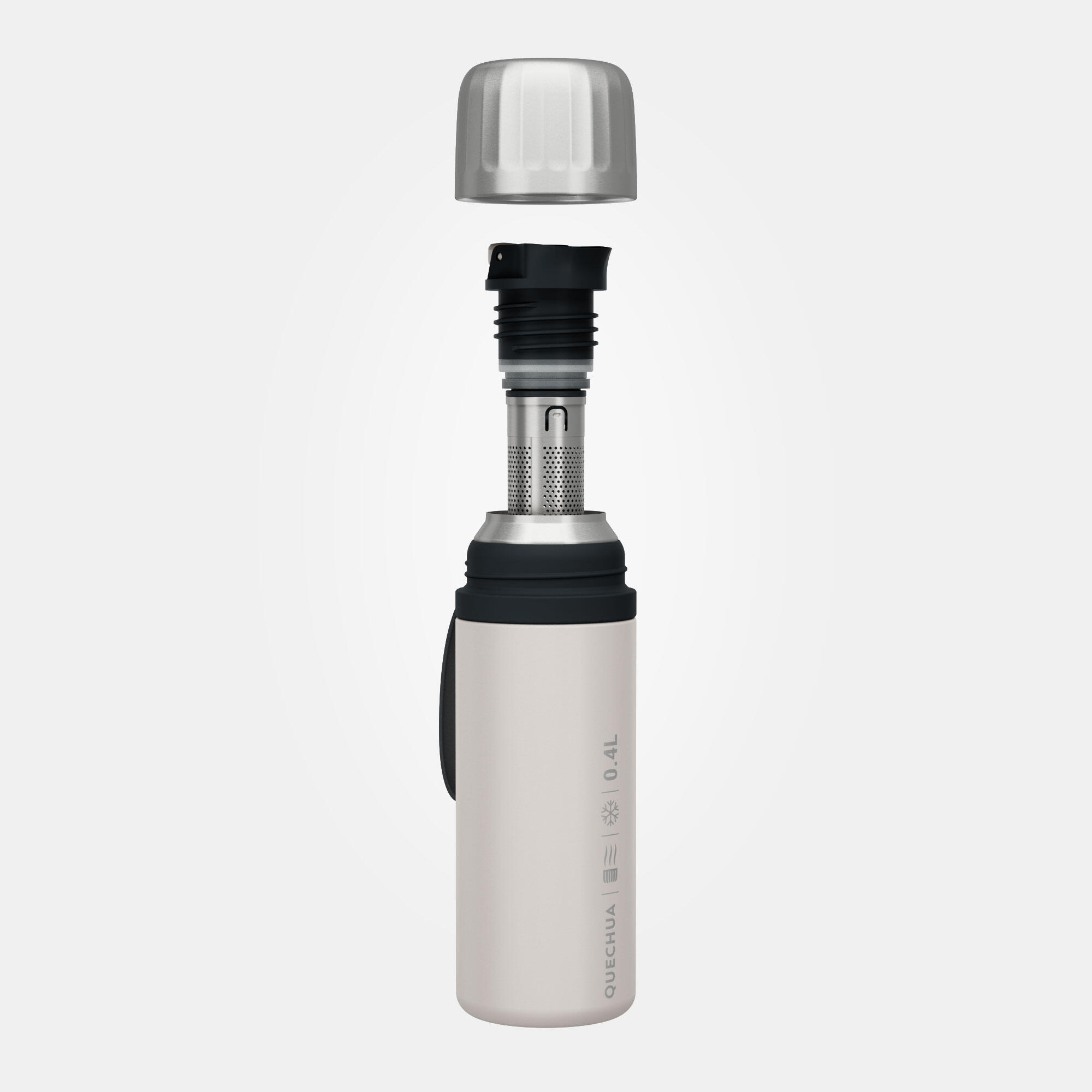 MH900 stainless steel insulated hiking bottle with quick-release cap - 0.4L 3/12