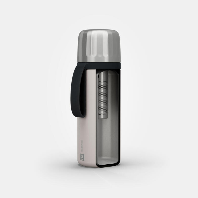 Garrafa inox térmica com filtro de chá 0,4L, caminhada e campismo