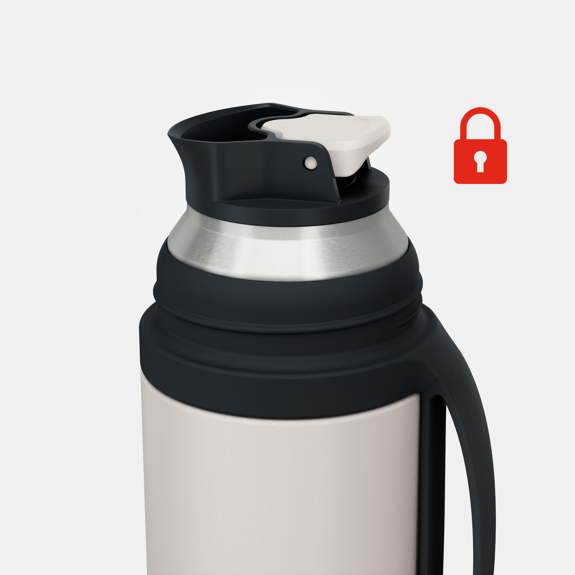 QUECHUA Antikorová termoska s filtrom 900 0,4l biela bez · záber 9