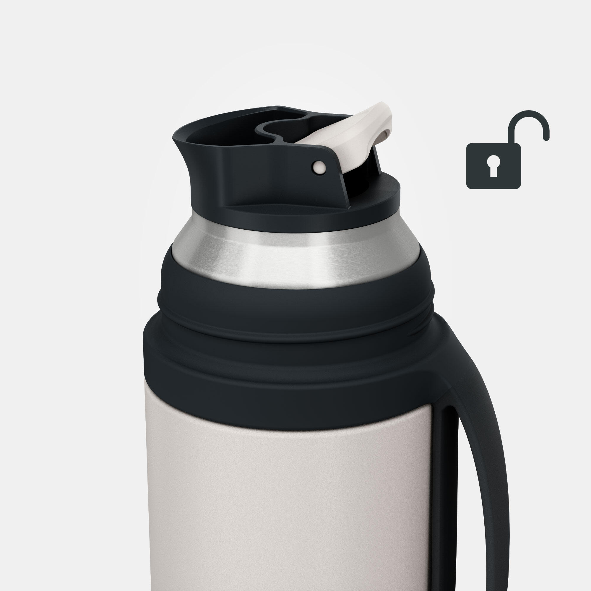 QUECHUA Antikorová termoska s filtrom 900 0,4l biela bez · záber 8