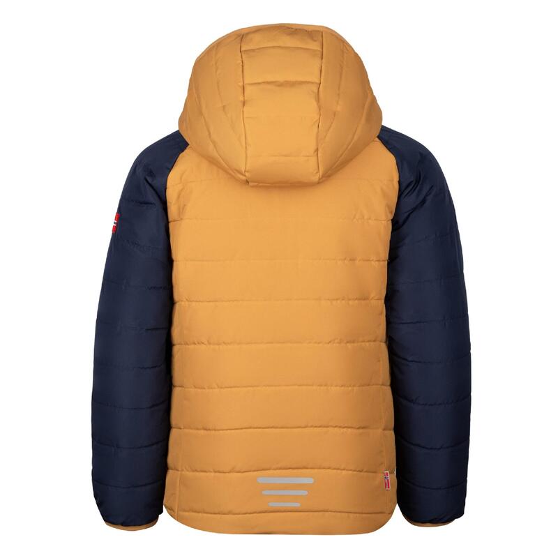 GIRLS MYRKDALEN SNOW JACKET NAVY/HONEY/ FIREBERRY