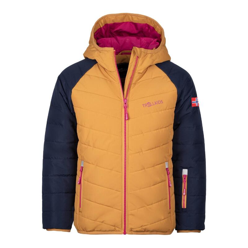 GIRLS MYRKDALEN SNOW JACKET NAVY/HONEY/ FIREBERRY