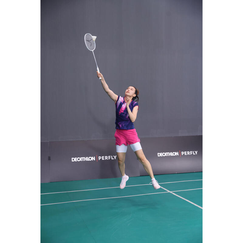 WOMEN BADMINTON T-SHIRT PERFORM 990 W NAVY BLUE