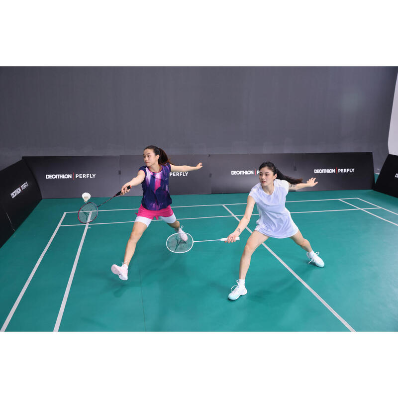 WOMEN BADMINTON T-SHIRT PERFORM 990 W NAVY BLUE