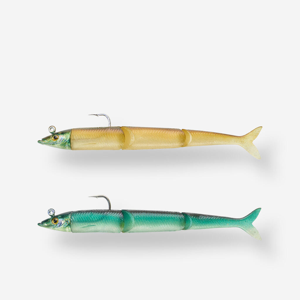 COMBO Soft Lures Slug Sand Eel SLUGEELO 130 10 g Gold/White