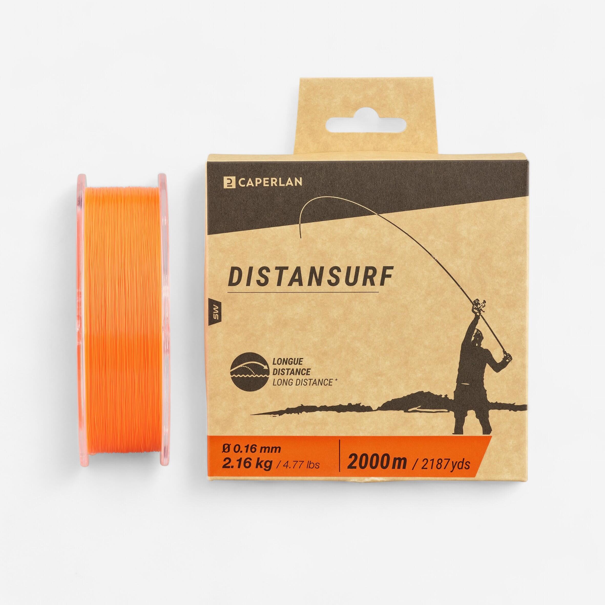 Surfcasting fishing line Orange DISTANSURF 16/100