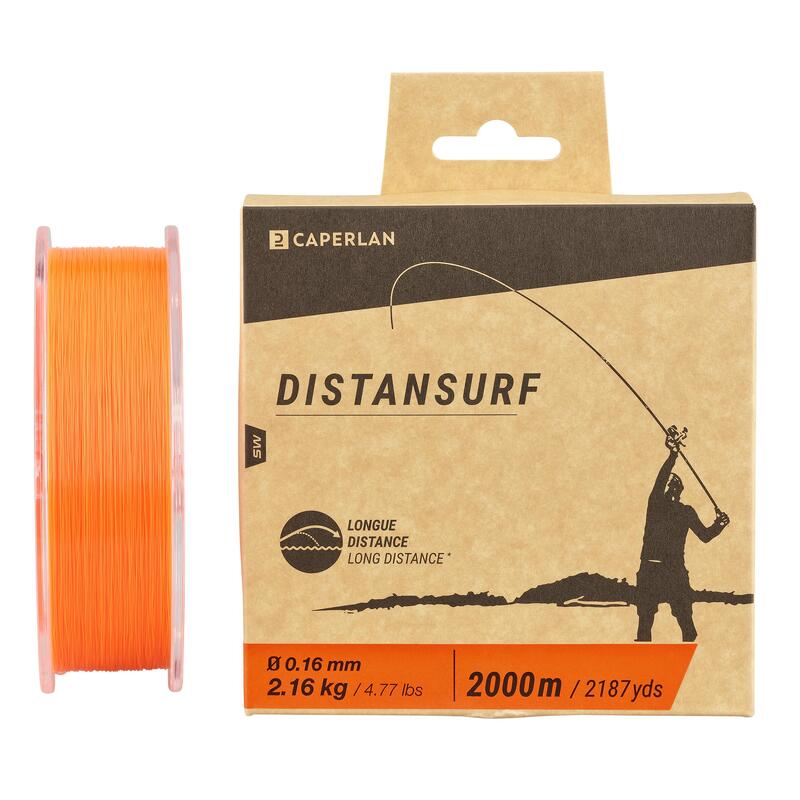 Filo pesca surfcasting DISTANSURF 0,16 arancione