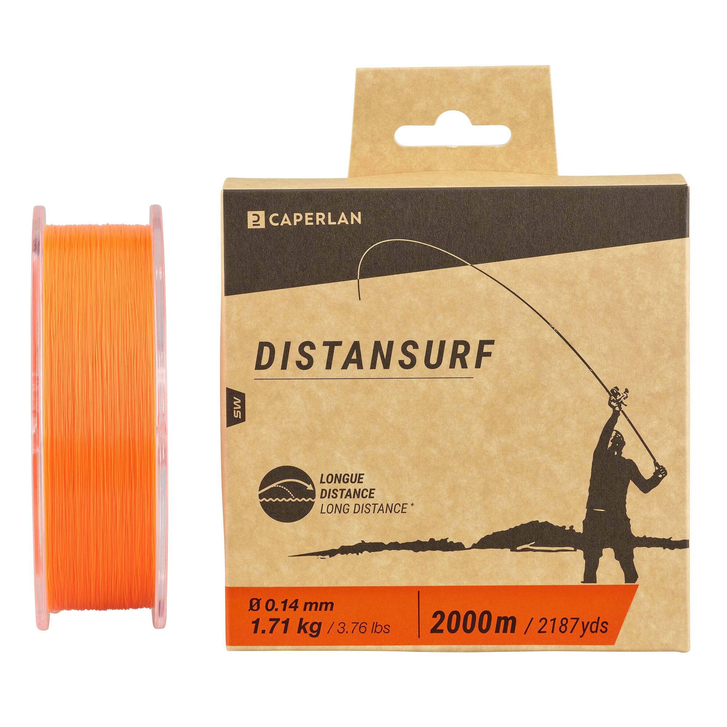 CAPERLAN Surfcasting fishing line DISTANSURF 14/100 - Orange