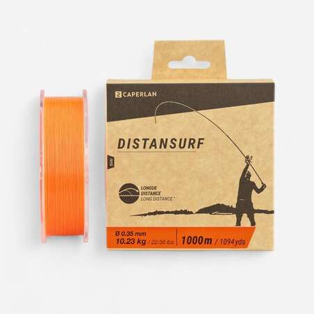 Fil pêche en surfcasting Orange DISTANSURF