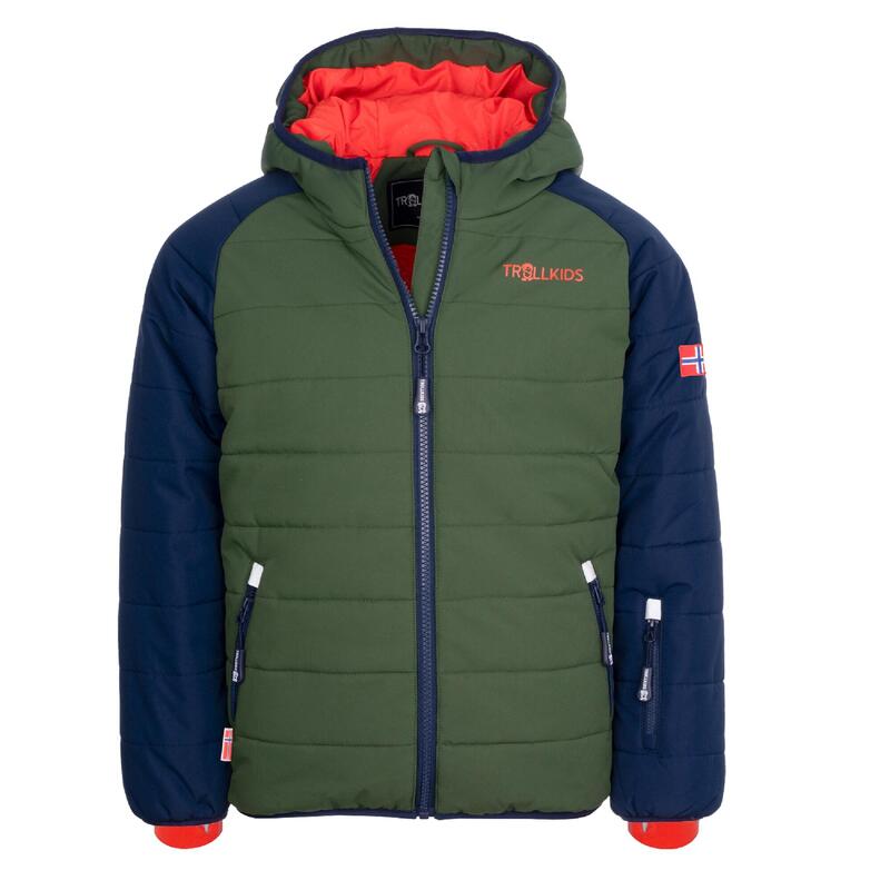 HAFJELL SNOW JACKET PRO BOYS NAVY/FOREST GREEN/ORANGE