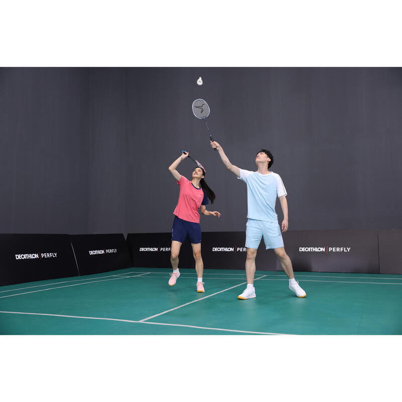 ADULT BADMINTON RACKET BR 530 SET COUPLE PINK BLUE