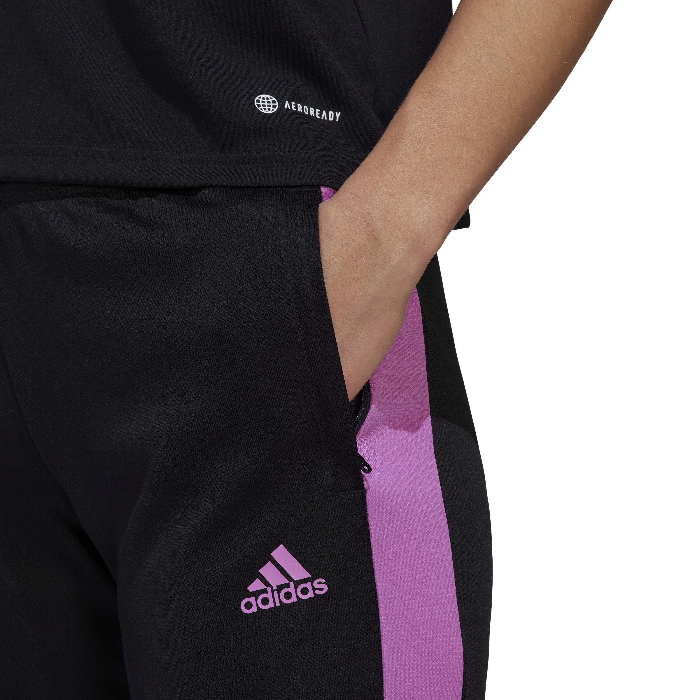 Pantalón entrenamiento de fútbol Adulto Adidas Tiro Negro 2022 5/6