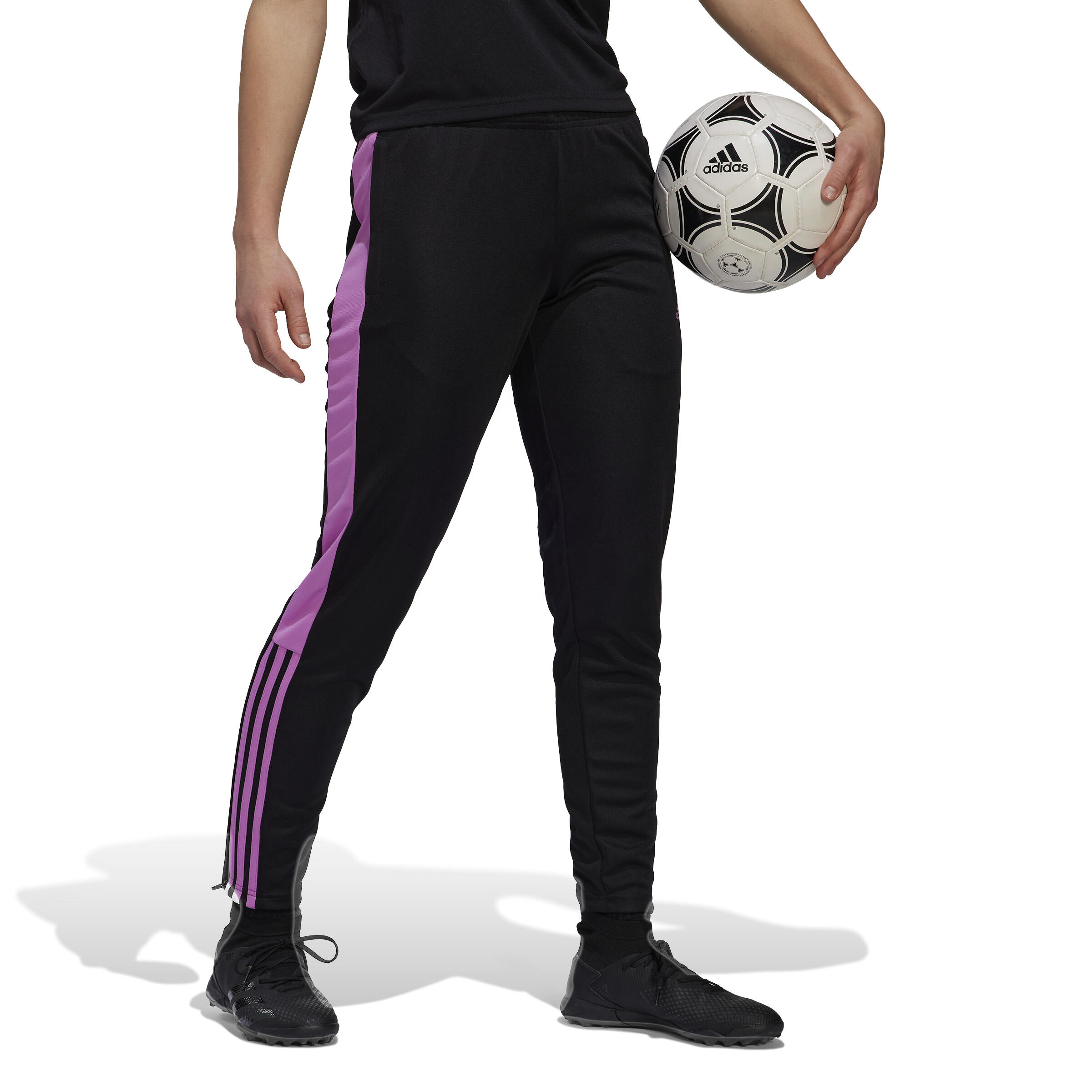 Pantalón entrenamiento de fútbol Adulto Adidas Tiro Negro 2022 4/6