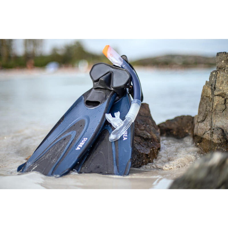 Labe de înot scufundări FF 500 Soft Negru-Albastru