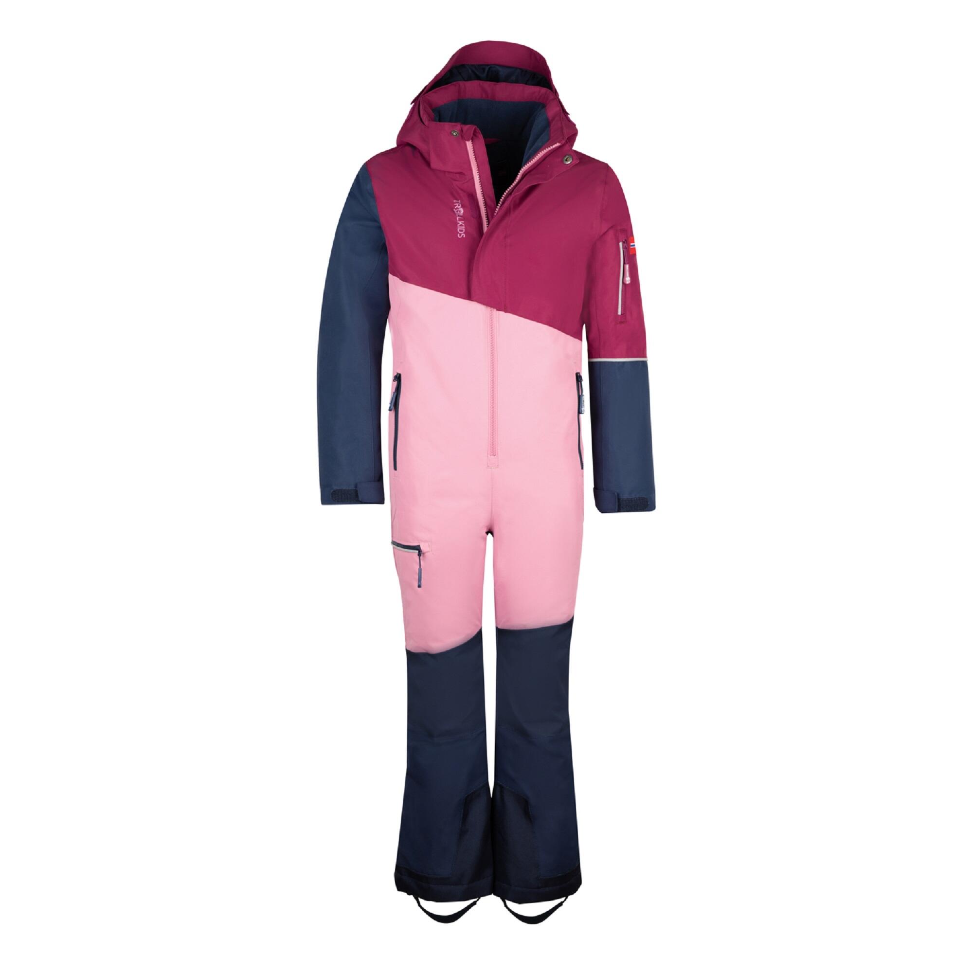 TROLLKIDS HALLINGDAL SNOWSUIT GIRLS MAUVE/PLUM/NAVY