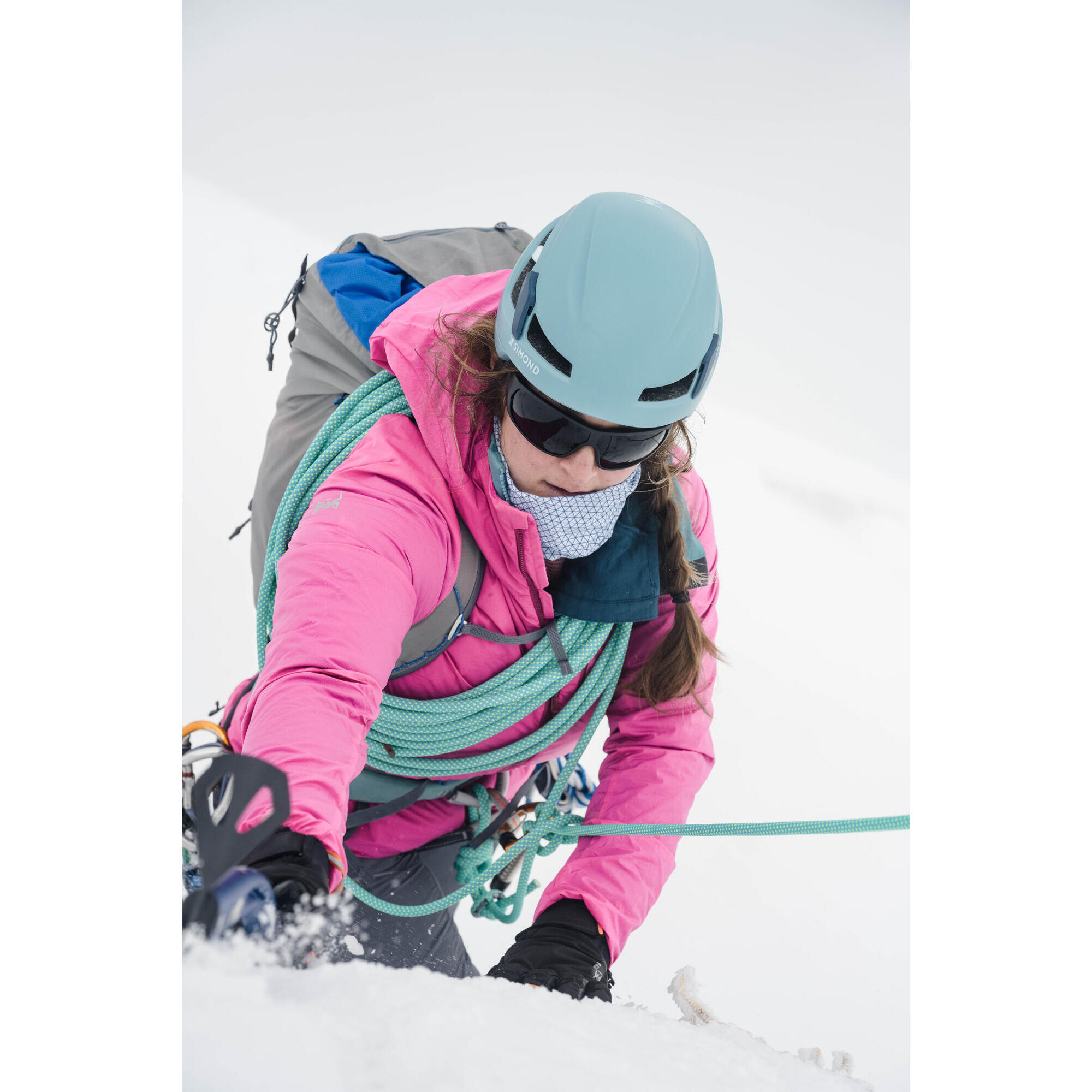 WOMEN'S MOUNTAINEERING WINDBREAKER JACKET - FUCHSIA PINK