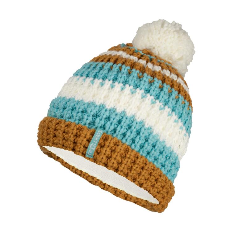 Skimütze Hallingdal Bobble Cap Ocker, Hellblau