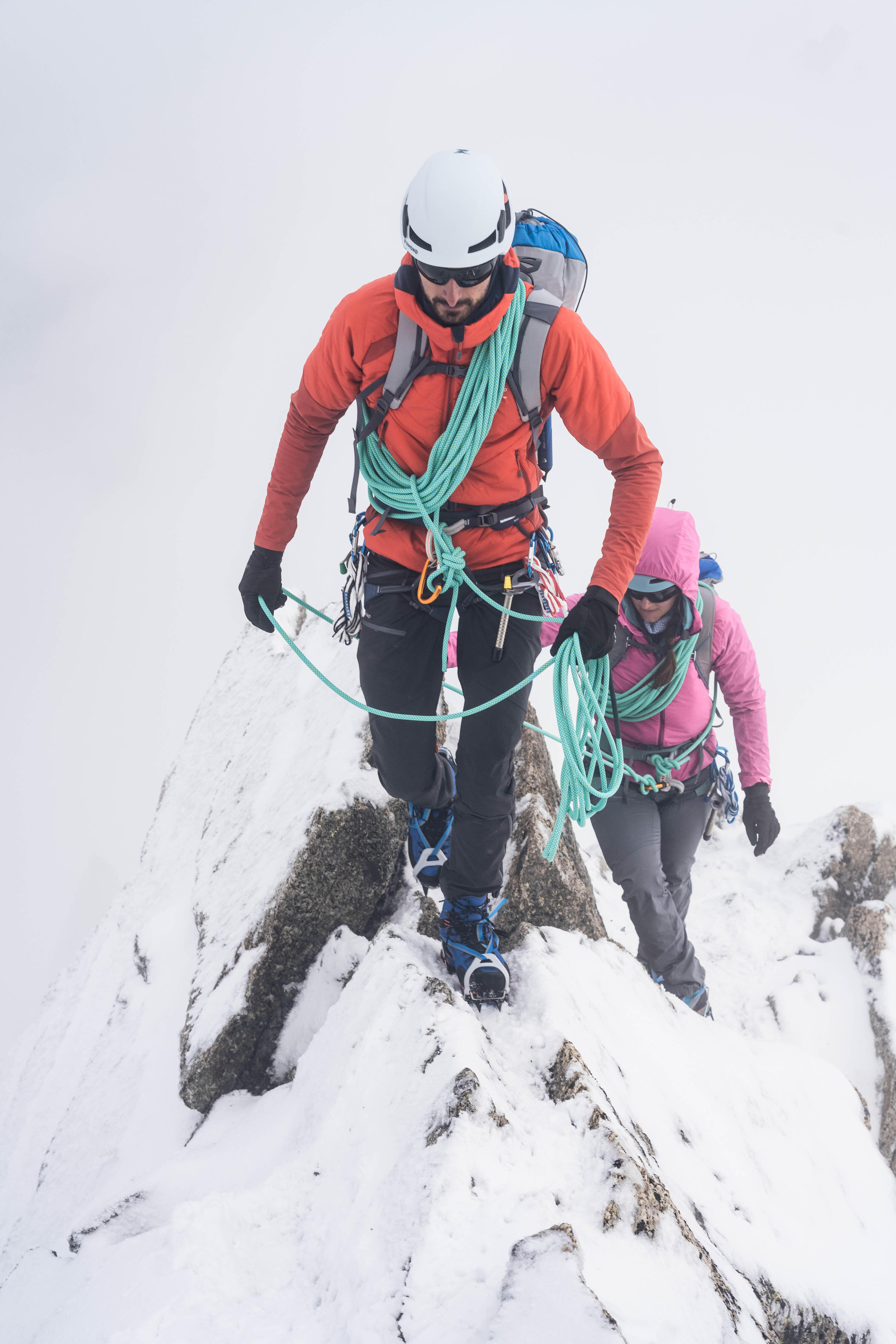 Men’s synthetic hybrid mountaineering down jacket - Sprint Orange 4/15