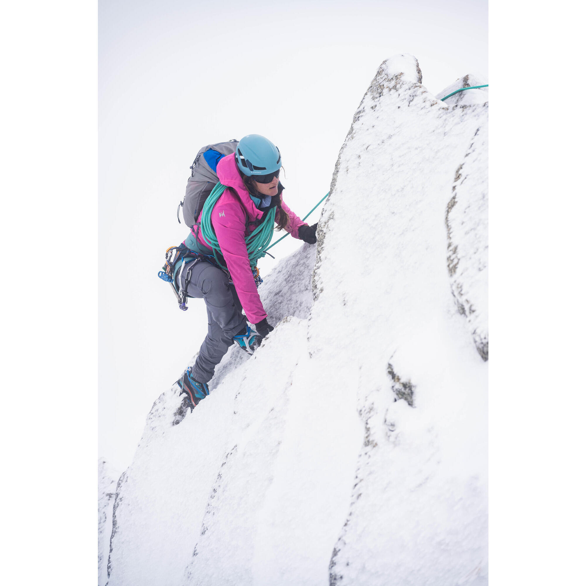 WOMEN'S MOUNTAINEERING WINDBREAKER JACKET - FUCHSIA PINK