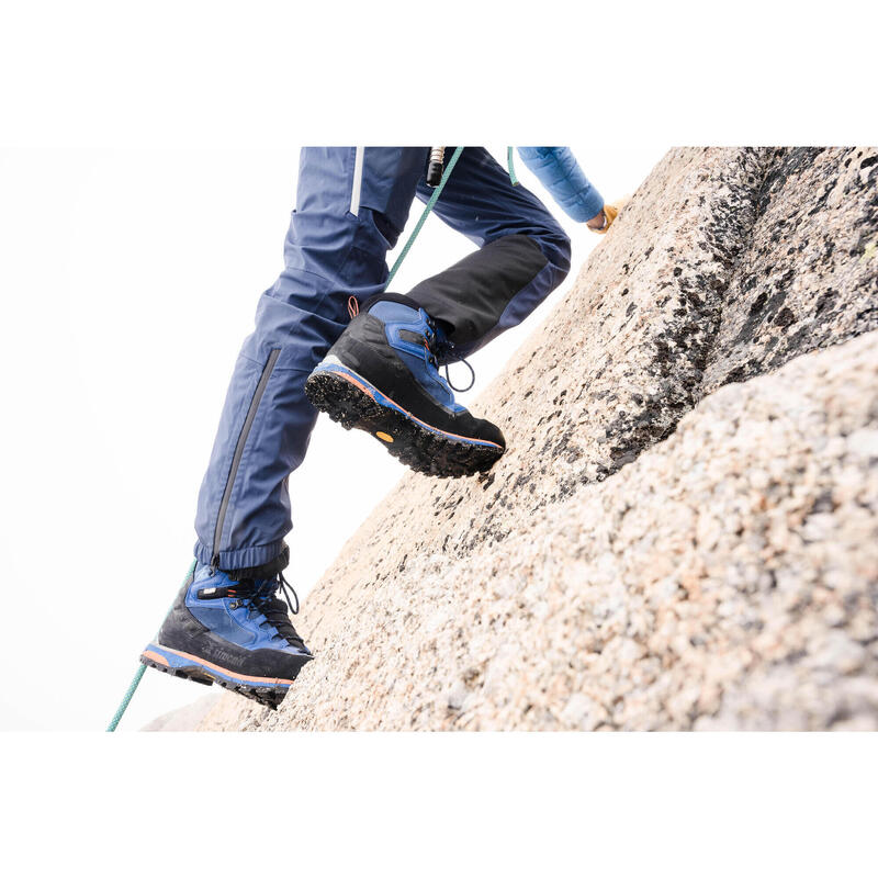 Waterdichte herenbroek voor alpinisme ICE blauw leigrijs