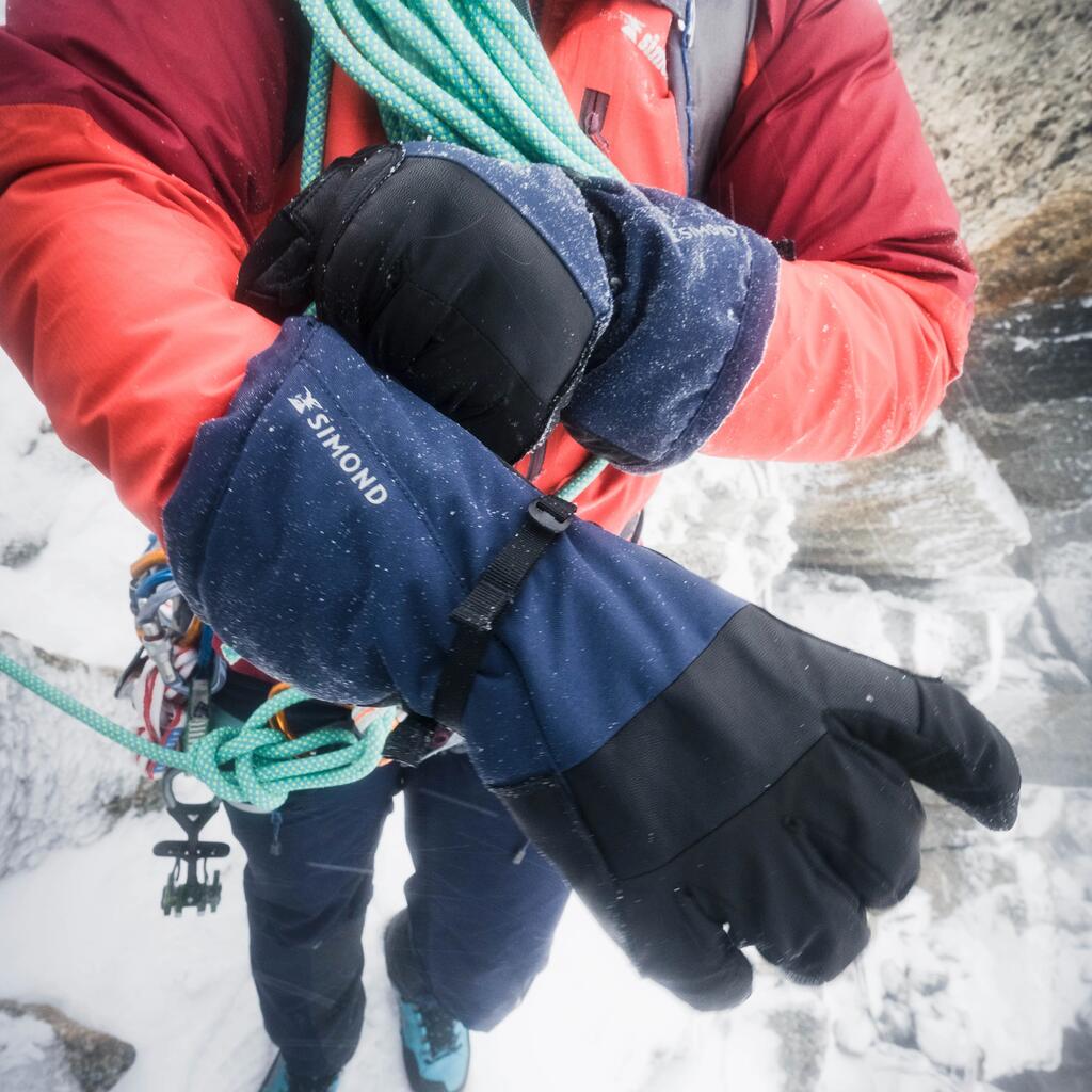2-in-1 waterproof mountaineering gloves, black