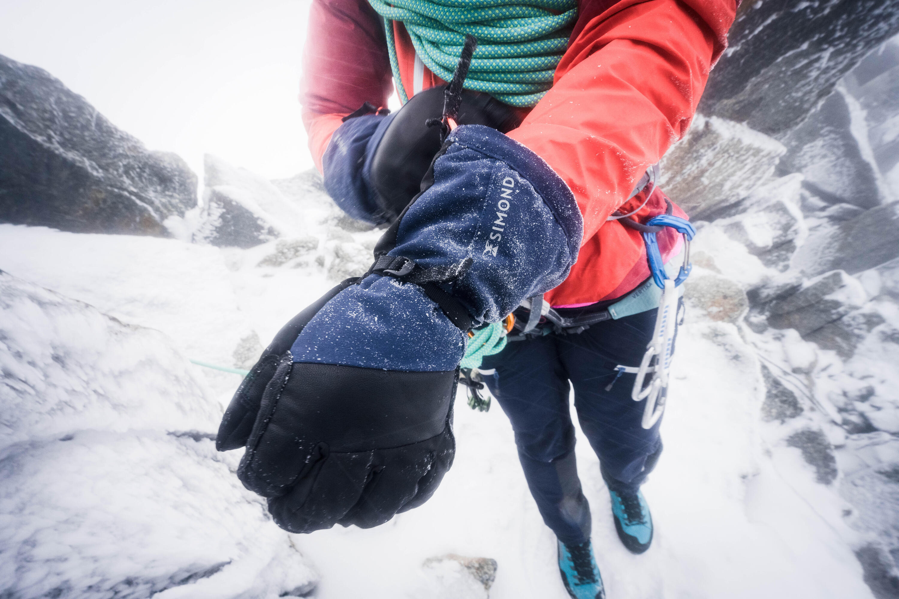 Handschuh Bergsteigen 3-in-1 - Spindrift schwarz 12/12