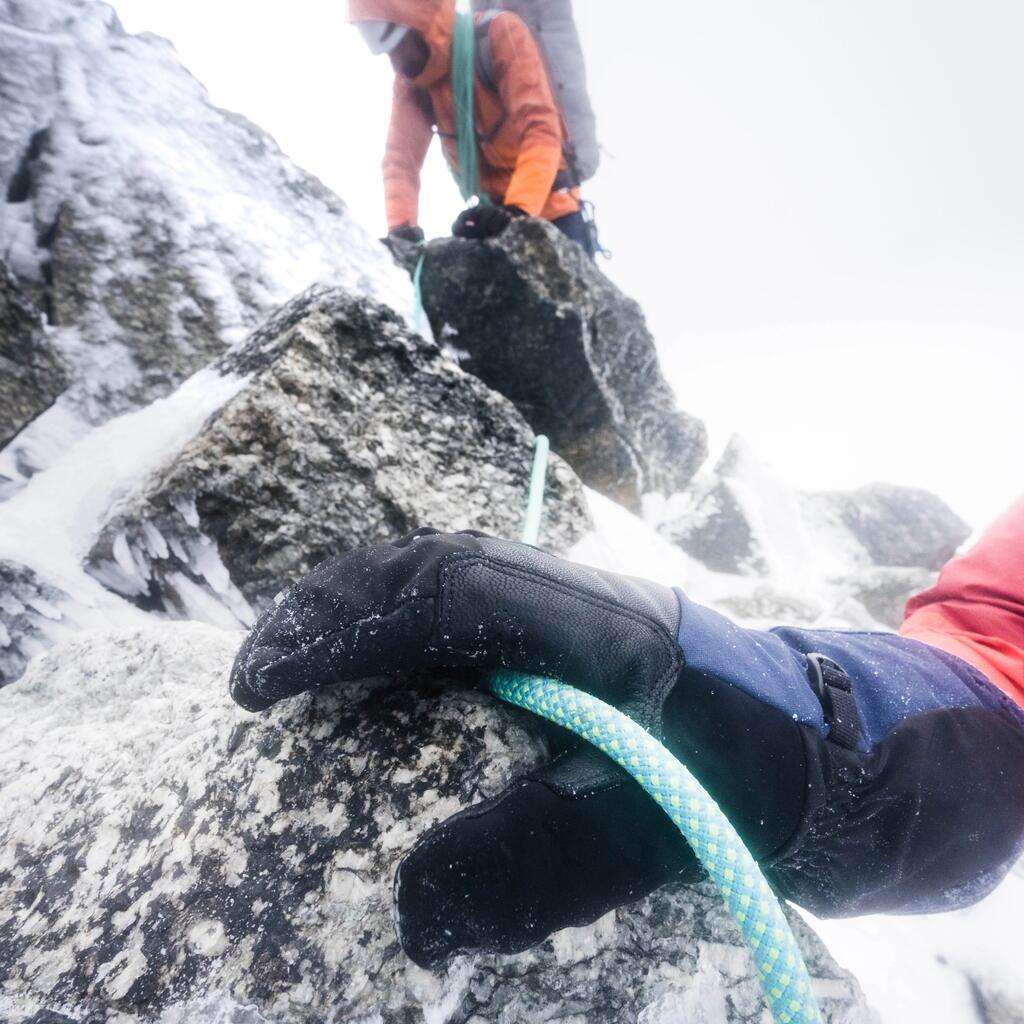 2-in-1 waterproof mountaineering gloves, black