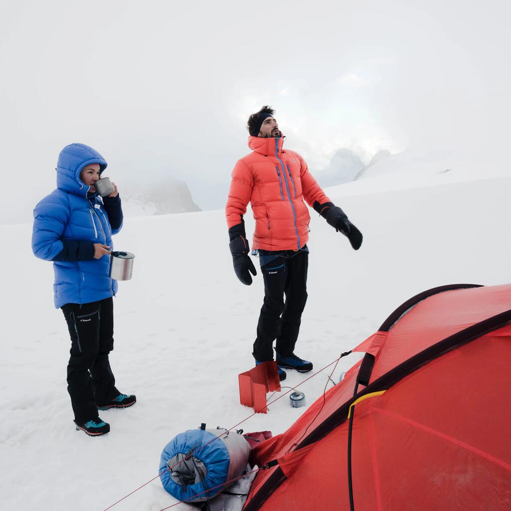 Daunenjacke Bergsteigen Damen - Makalu blau 