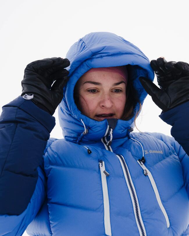 Women's Mountaineering Down Jacket MAKALU - Blue SIMOND