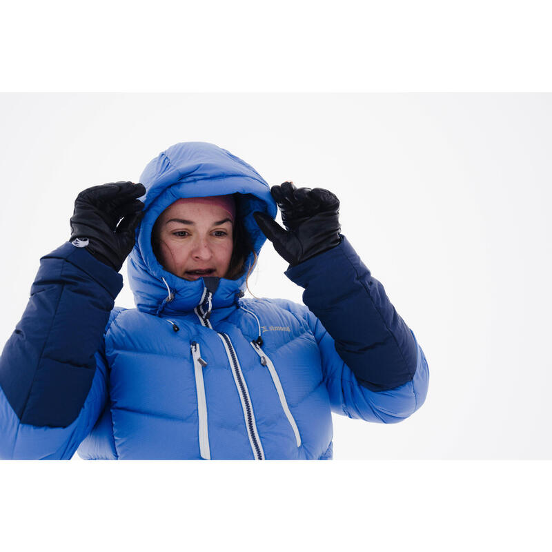 Geacă puf alpinism MAKALU albastru Damă 