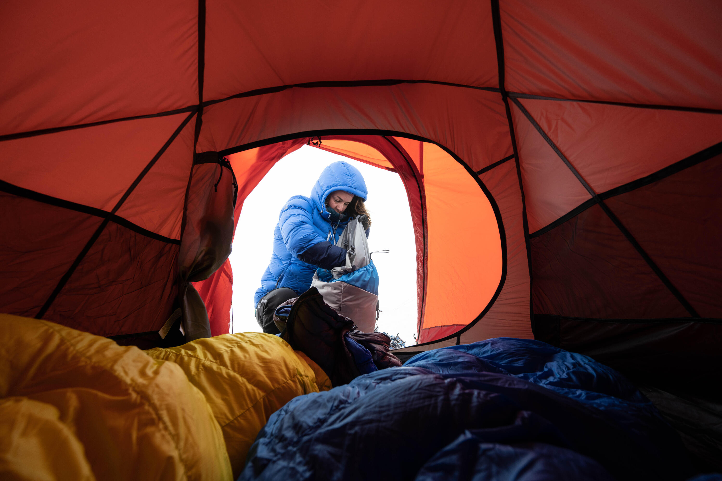Manteau d’alpinisme en duvet femme, Makalu 13/14