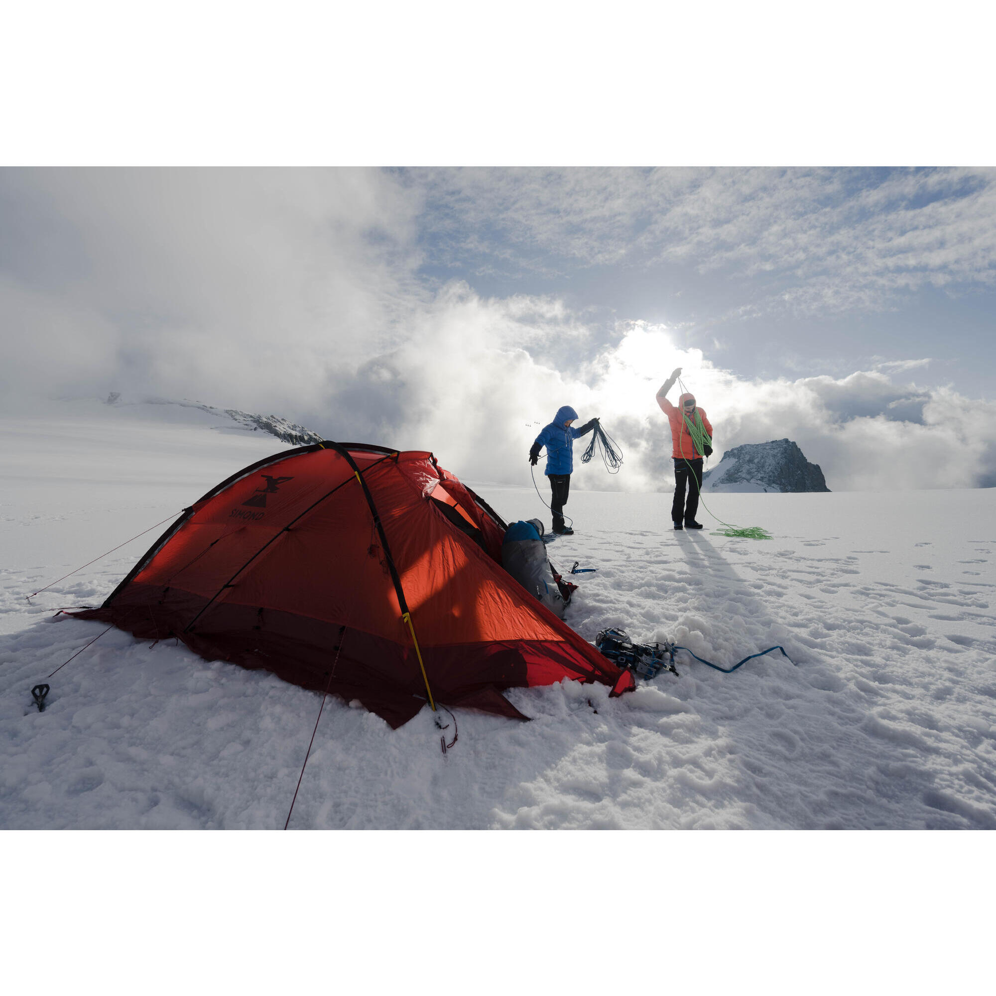 Uomo Piumino da alpinismo - MAKALU rosso