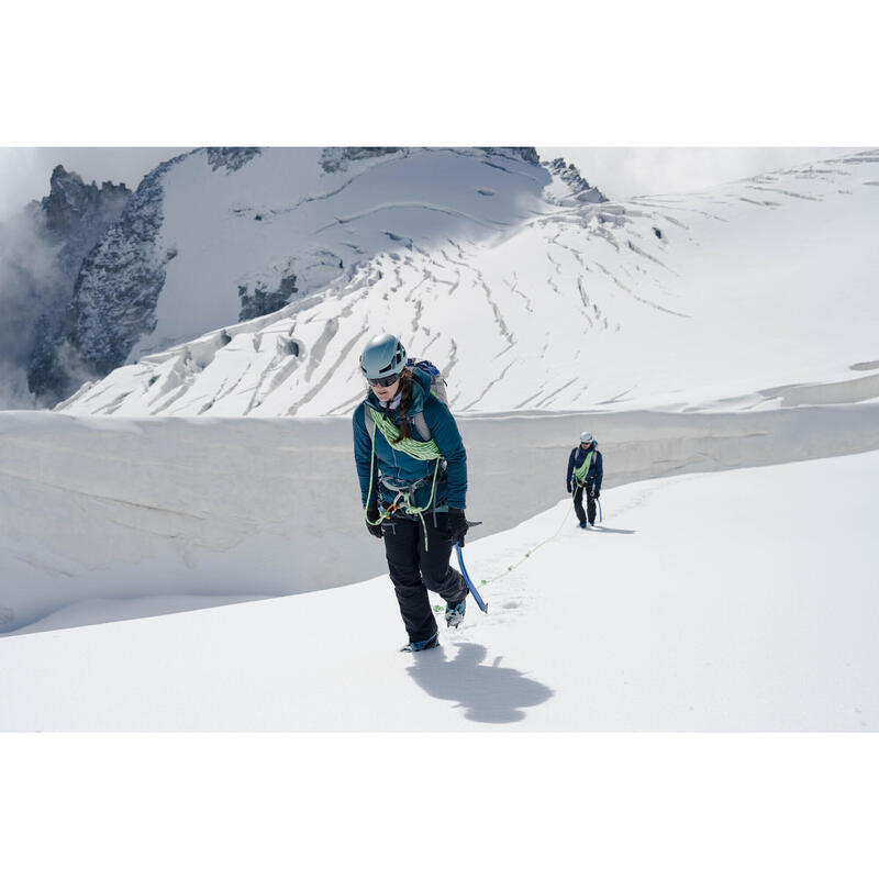 Gewatteerde damesjas voor bergsport Alpinism synthetisch donkergroen
