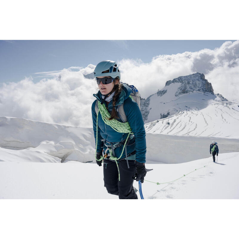 Gewatteerde damesjas voor bergsporten Alpinism synthetisch donkergroen