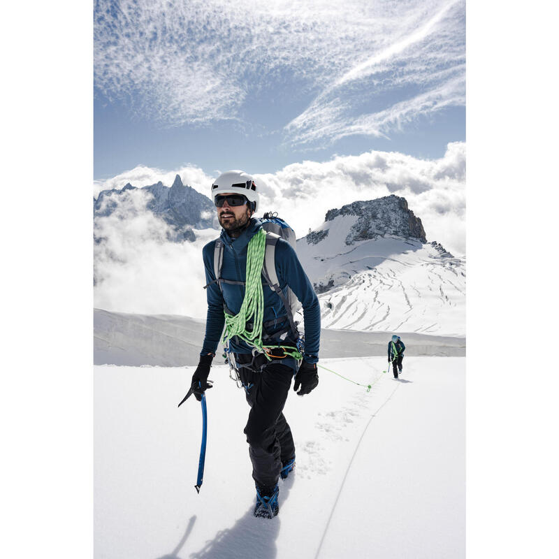 Casaco Alpinismo/Escalada lã de merino com capuz homem - ALPINISM Azul