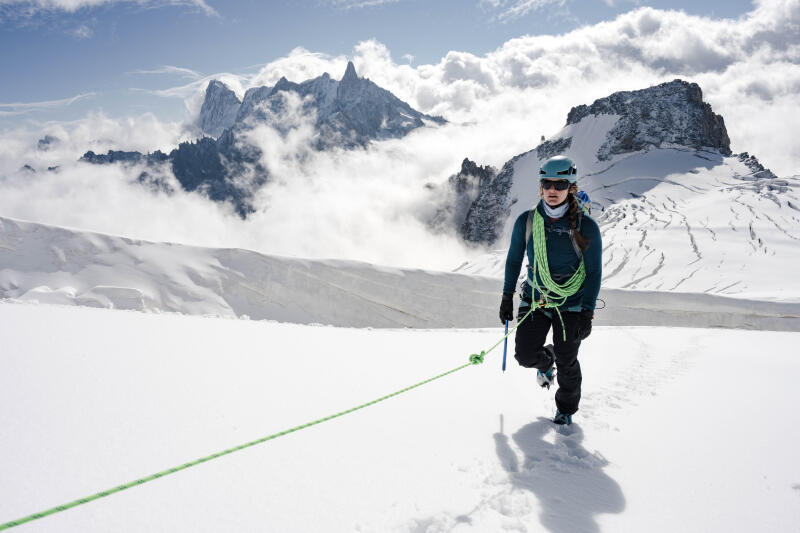 Sweter wspinaczkowy damski Alpinism Simond merino z kapturem 