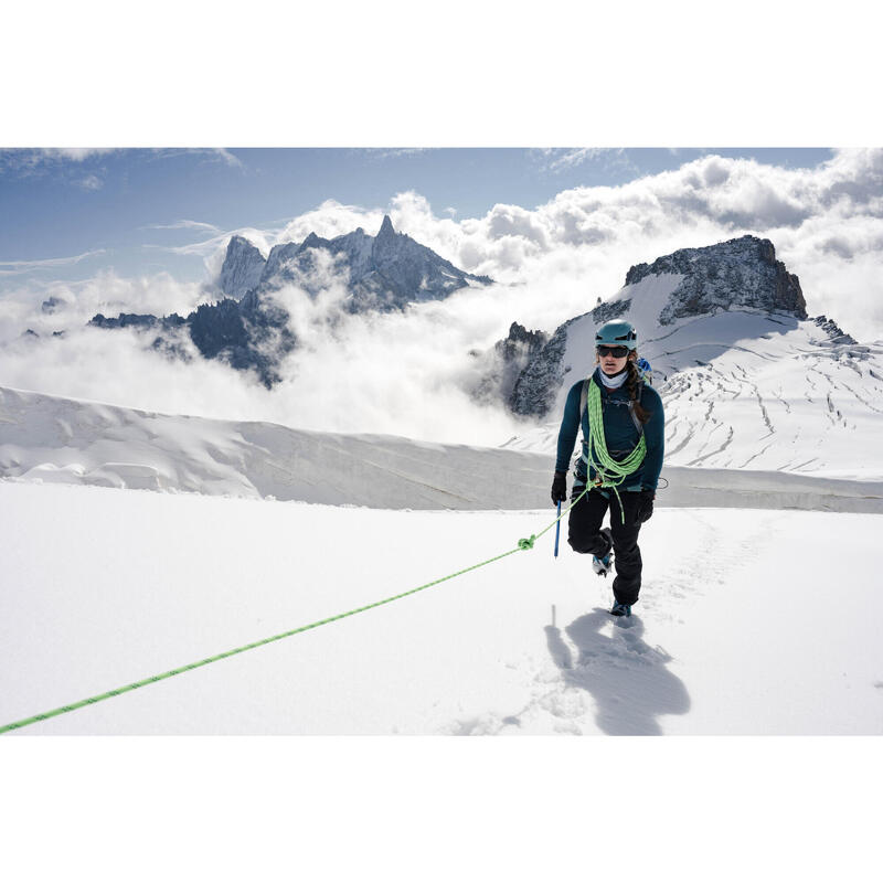 Casaco técnico com capuz de lã merino mulher - ALPINISM Azul-petróleo