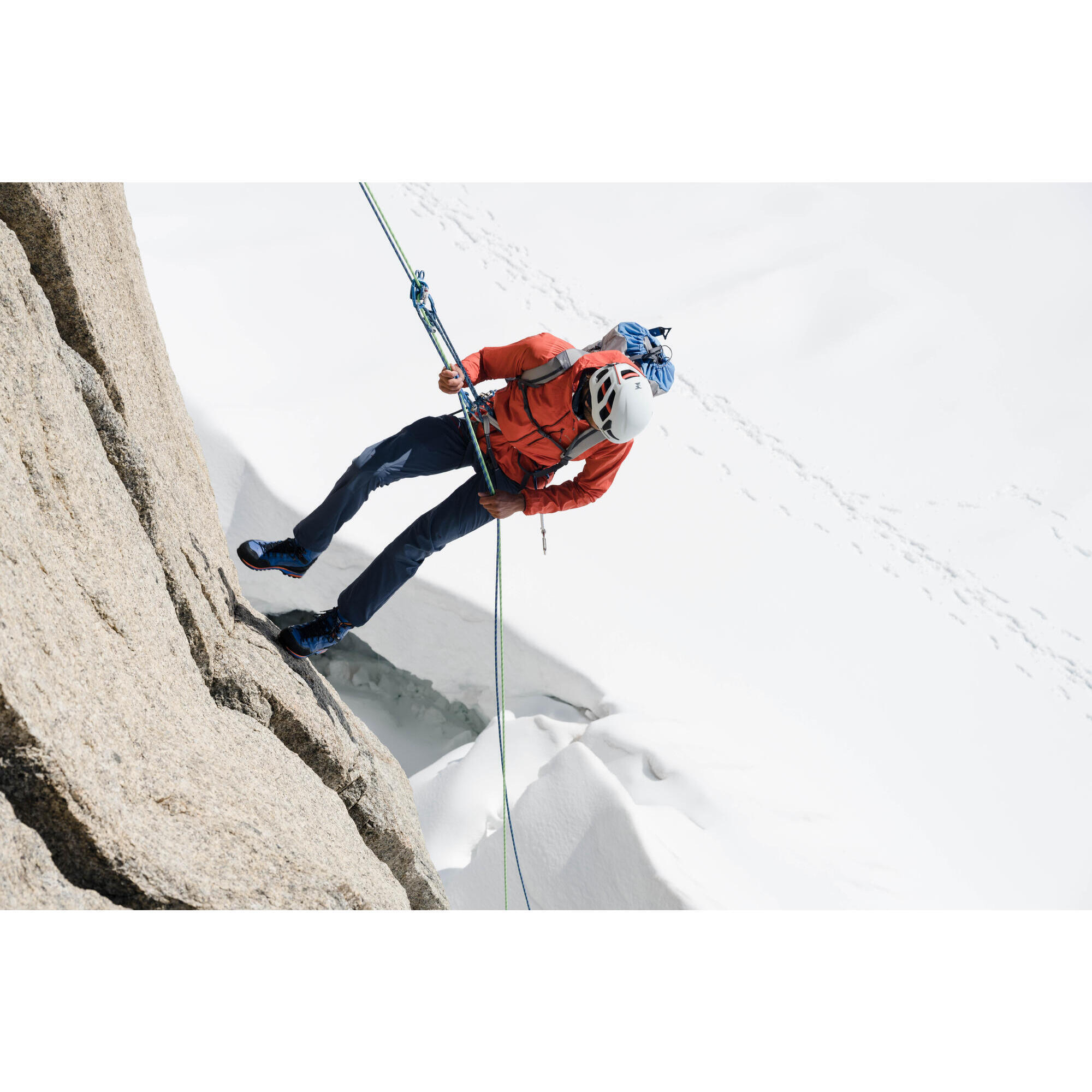 CLIMBING AND MOUNTAINEERING DOUBLE ROPE - RAPPEL ALPINISM 8.1 MM X 60M BLUE