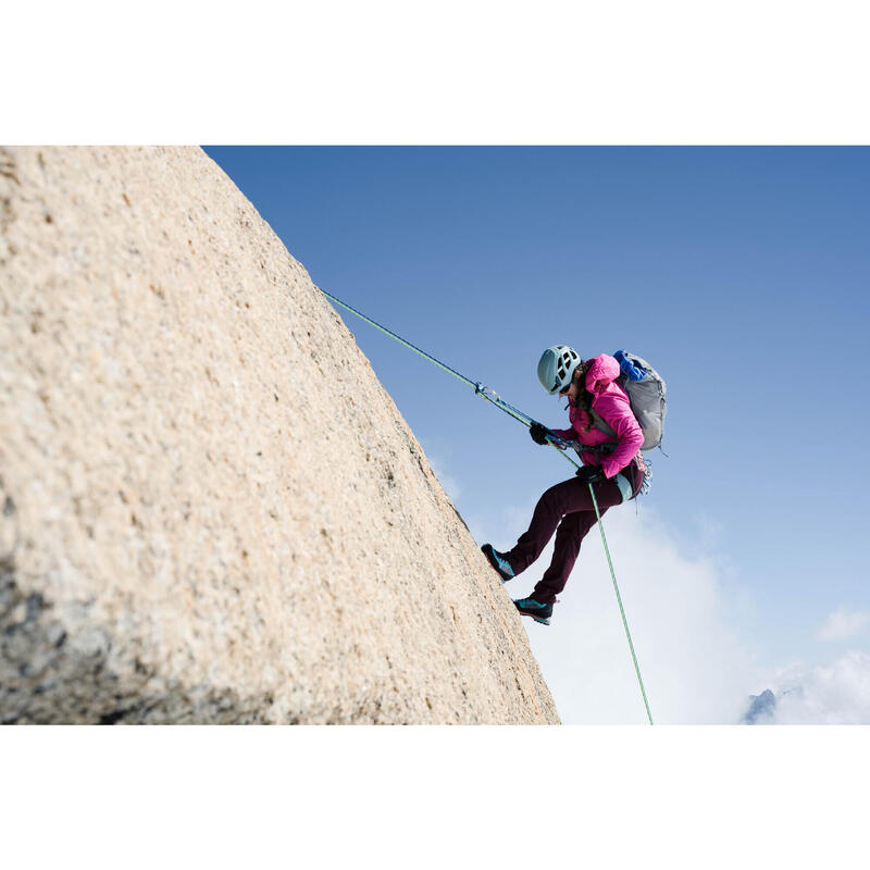 Calças leves de escalada e alpinismo mulher - ROCK EVO bordeaux