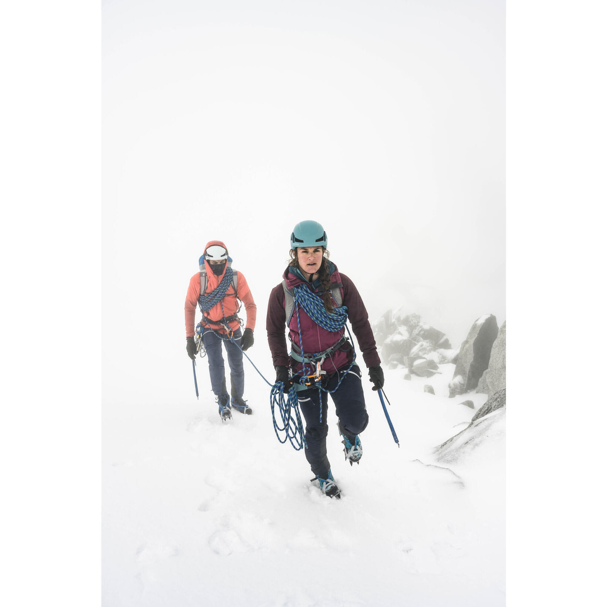 CLIMBING AND MOUNTAINEERING HARNESS - VERTIKA WOMEN TURQUOISE