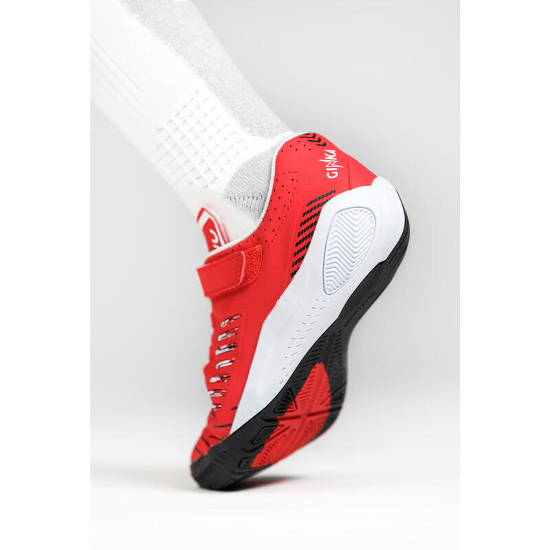 Çocuk Futsal Ayakkabısı / Salon Ayakkabısı - Kırmızı / Siyah - Ginka 500