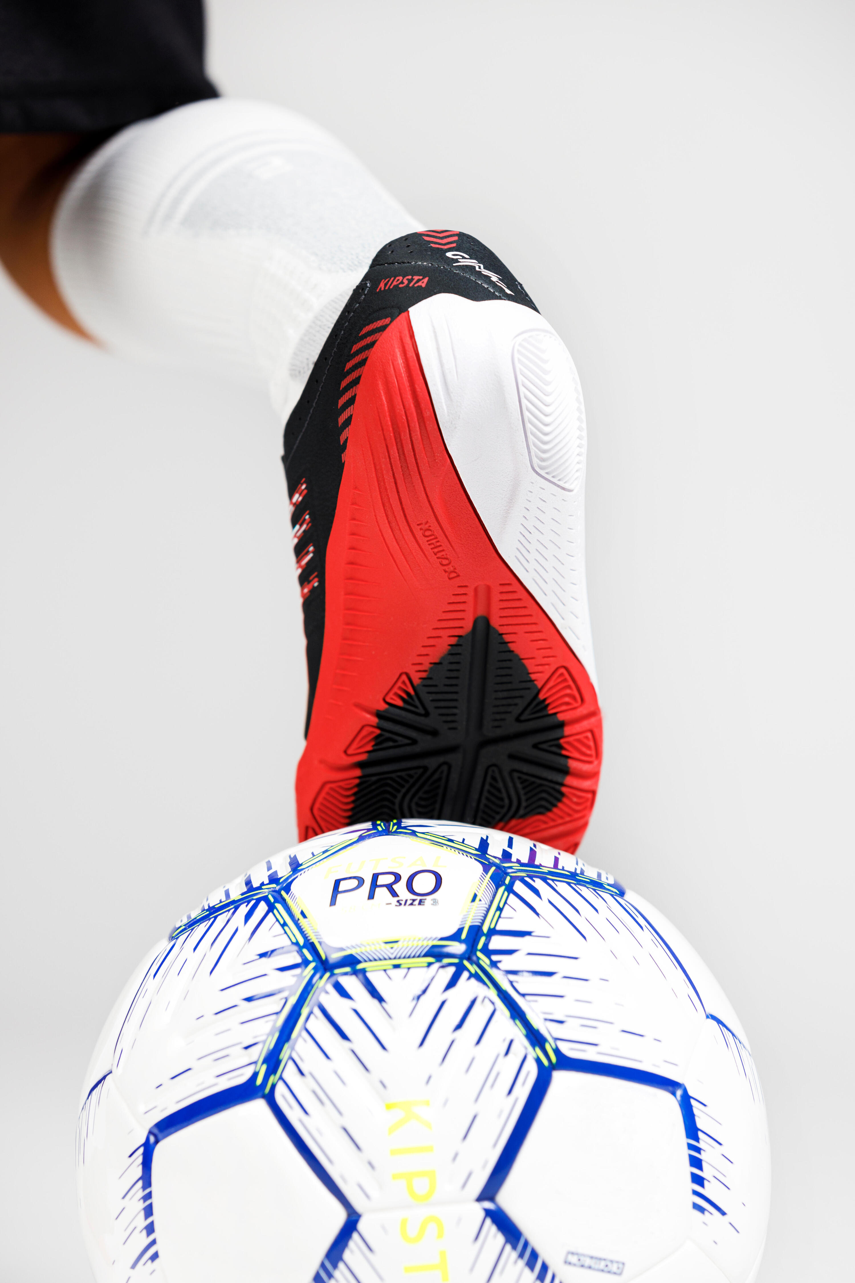 Kids' Futsal Shoes Ginka 500 - Black/Red 15/20