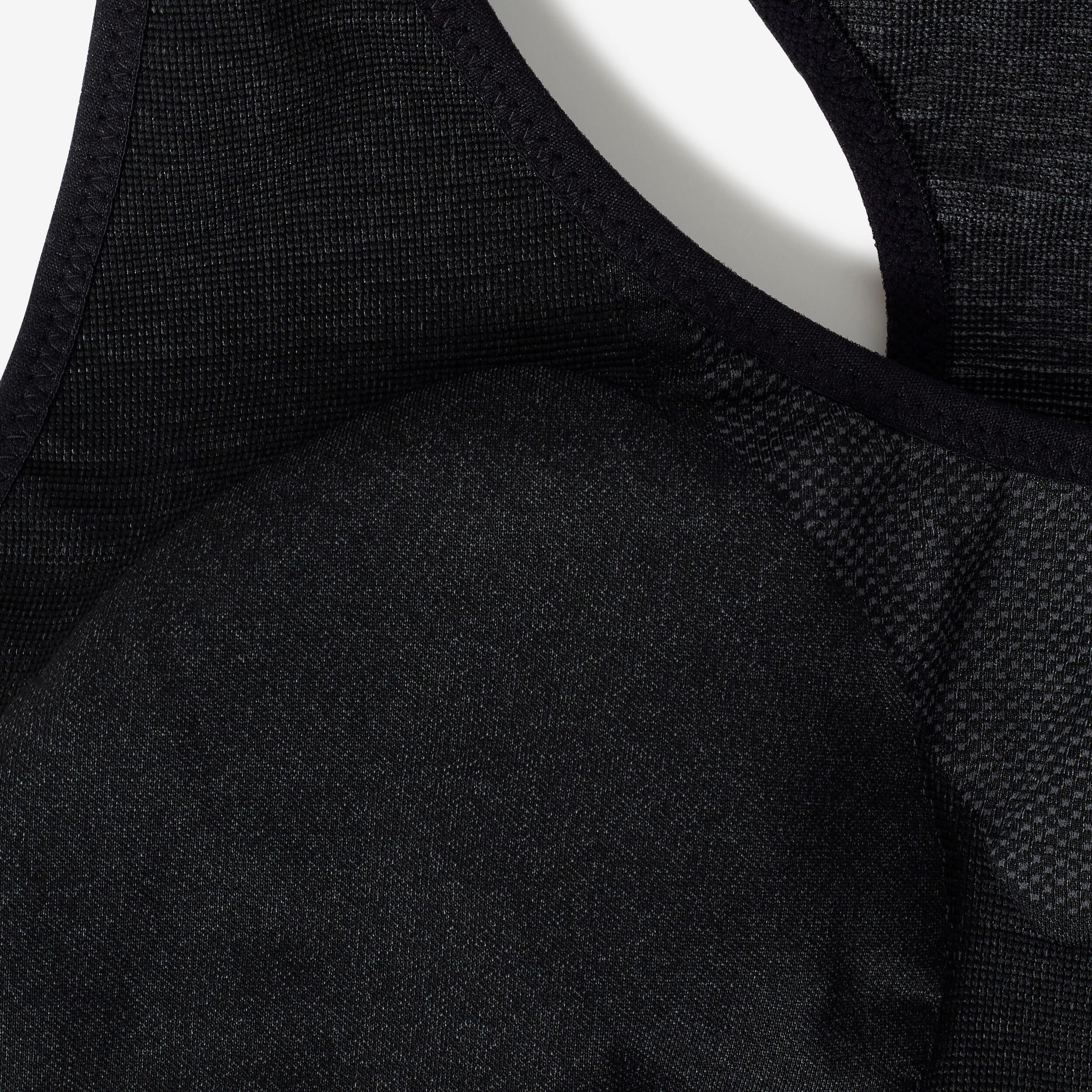 Sport-BH Bustier Damen nahtlos Schwimmerrücken mittlerer Halt - schwarz  6/7